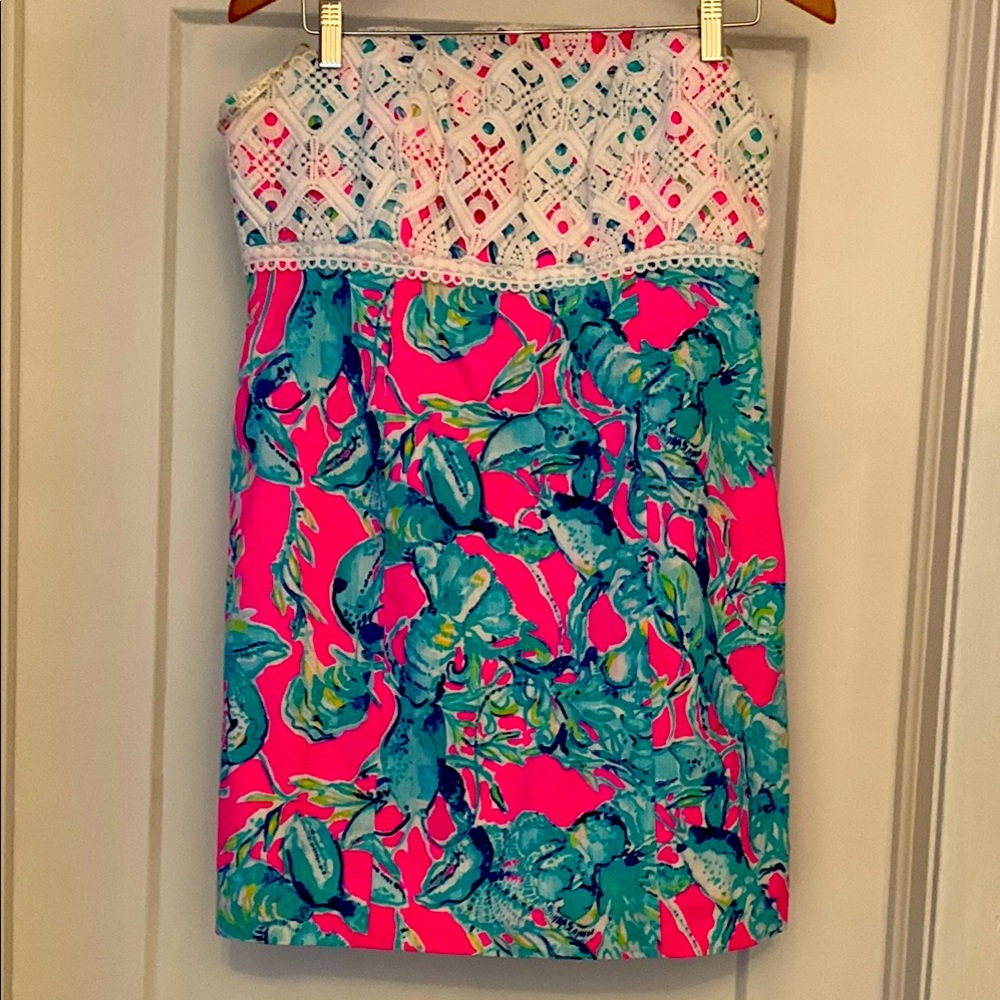 Lilly Pulitzer strapless dress, size 12